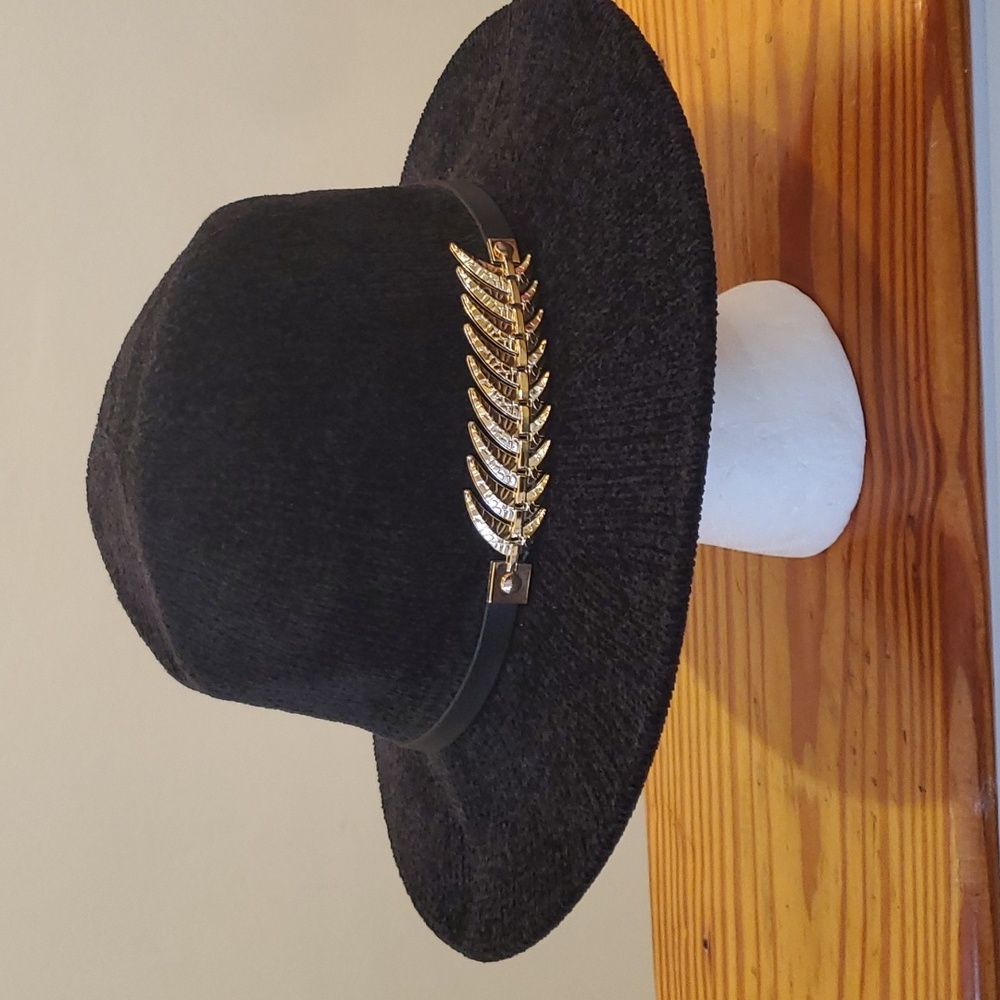 SHEIN Womens Belt Decor Fedora O/S - Picture 4 of 10
